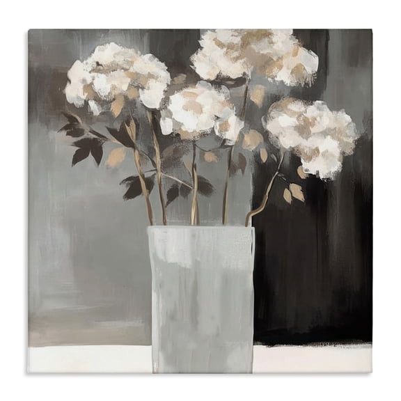 Stupell Industries Vase of Grace on Grey Canvas Wall Art design by Mona Grace, 36 x 36