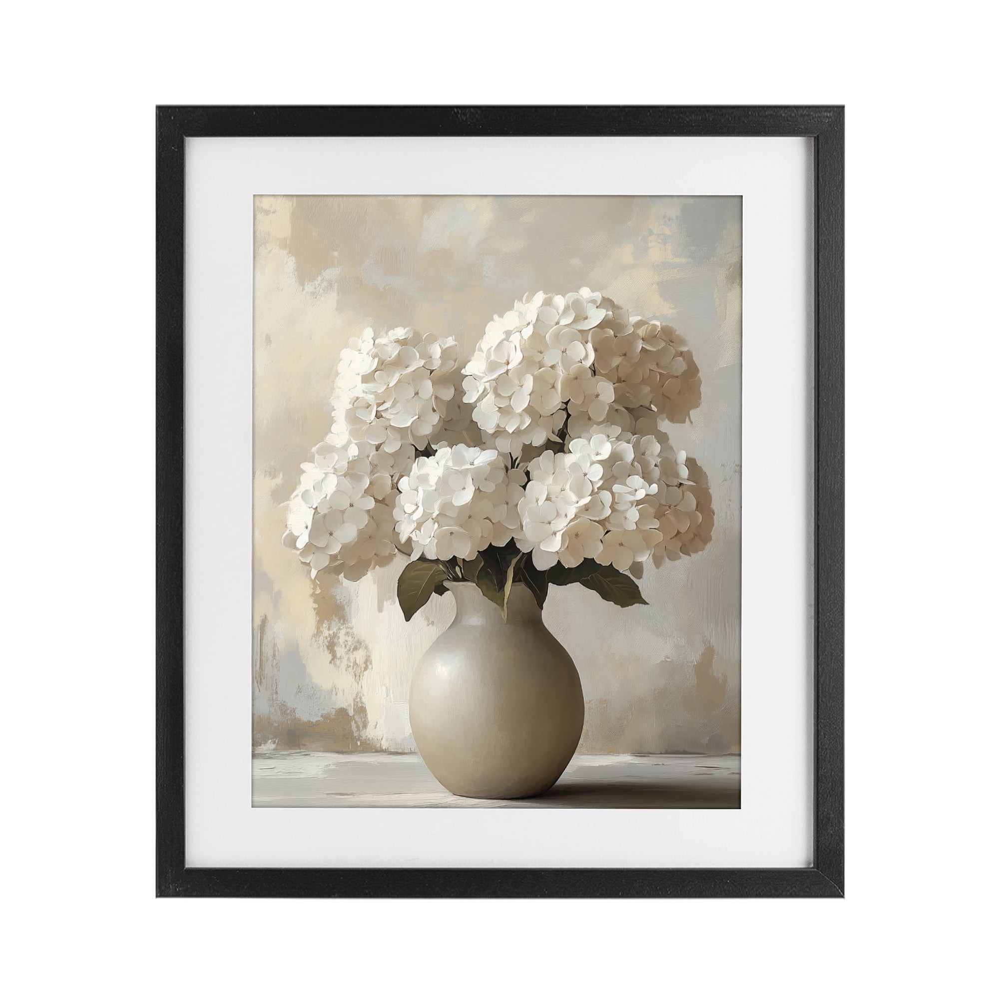 Stupell Industries Vase of Hydrangeas in Bloom Black Framed Print Under Glass, design by LSR Design Studio
