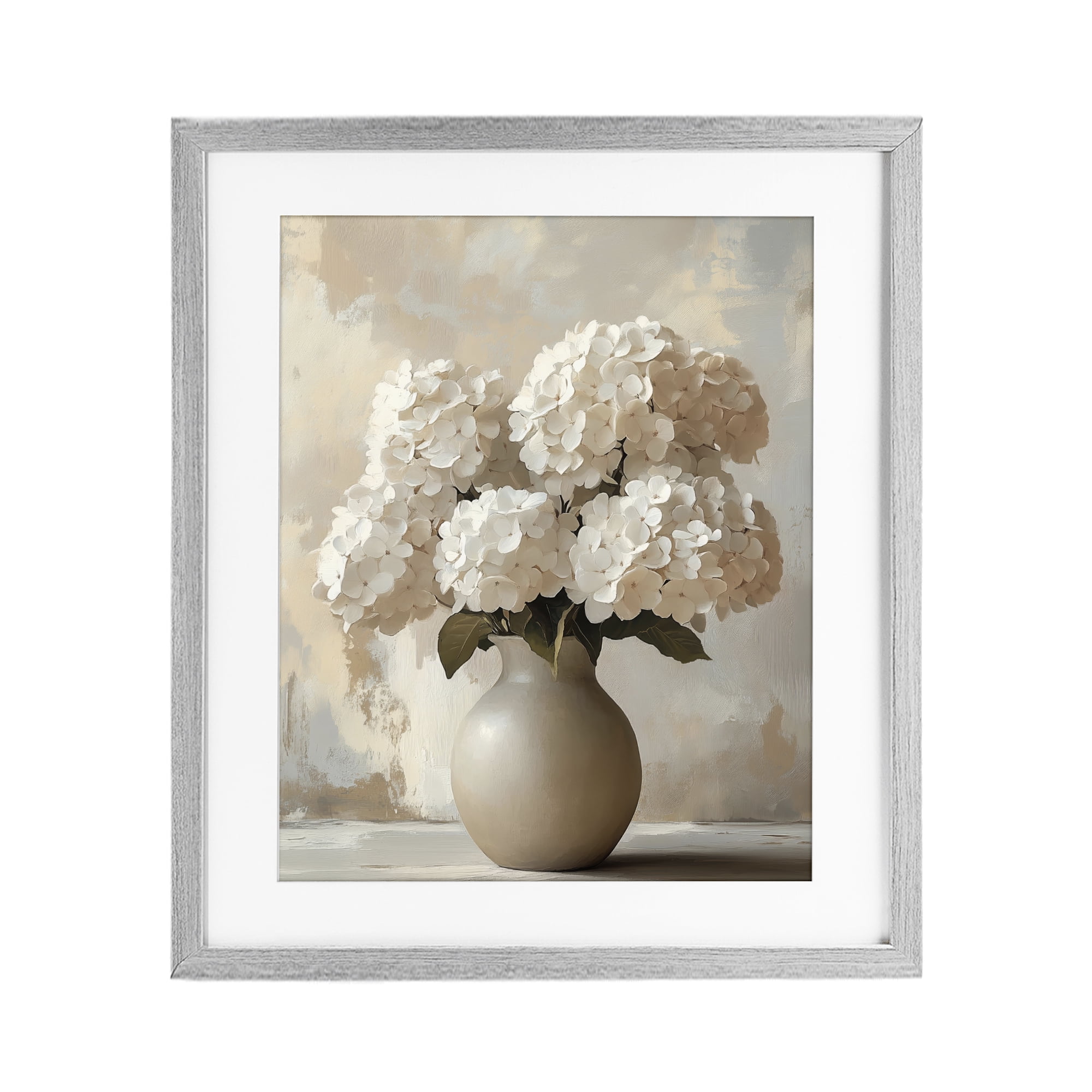 Stupell Industries Vase of Hydrangeas in Bloom Gray Framed Print Under Glass, design by LSR Design Studio