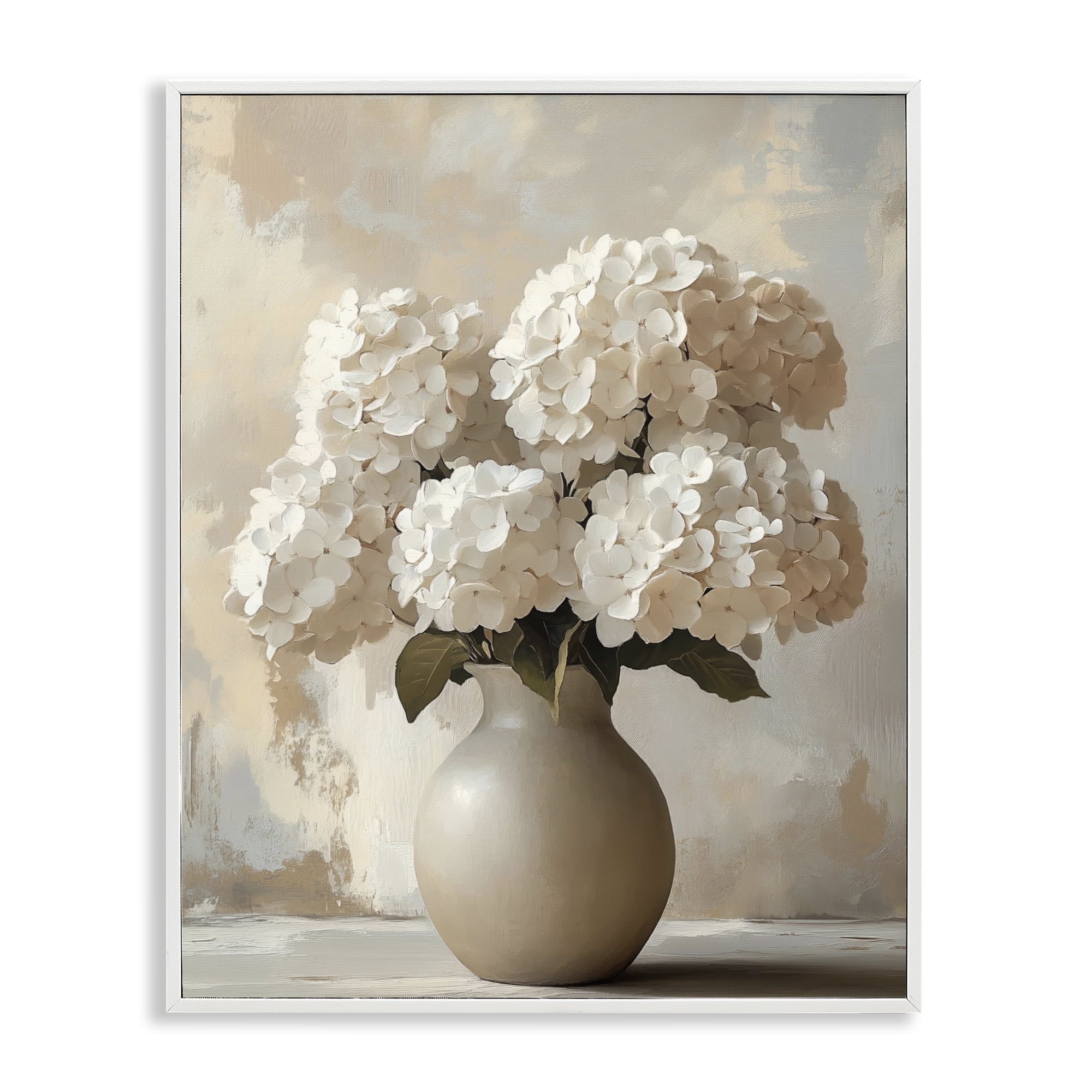 Stupell Industries Vase of Hydrangeas in Bloom White Framed Giclee Art, design by LSR Design Studio
