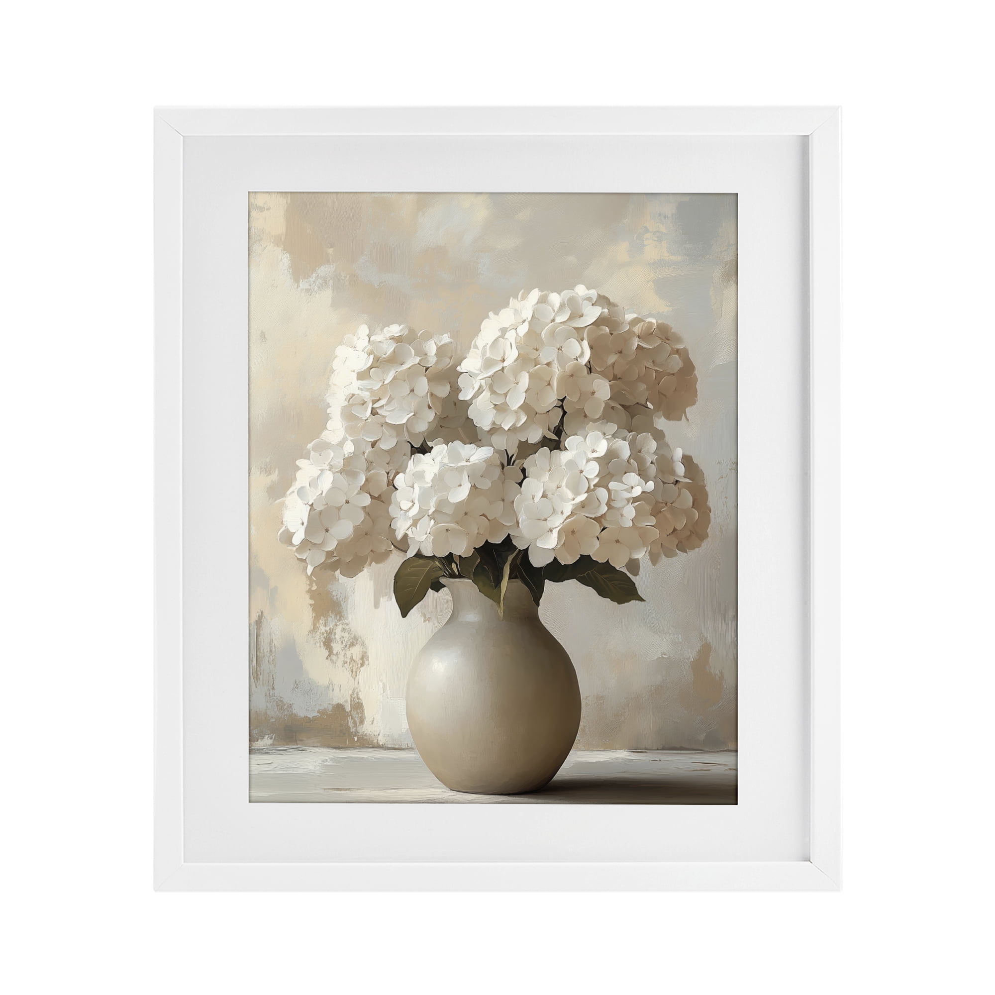 Stupell Industries Vase of Hydrangeas in Bloom White Framed Print Under Glass, design by LSR Design Studio