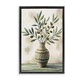 thumbnail image 1 of Stupell Industries Rustic Lodge Vase of Olive Branches Black Floating Frame Canvas Art, 17 x 25, by Creative Studio, 1 of 8