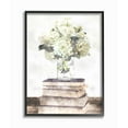 thumbnail image 1 of Stupell Industries Vase of White Hydrangeas on Country Bookstack Designed by Ziwei Li, 1 of 6