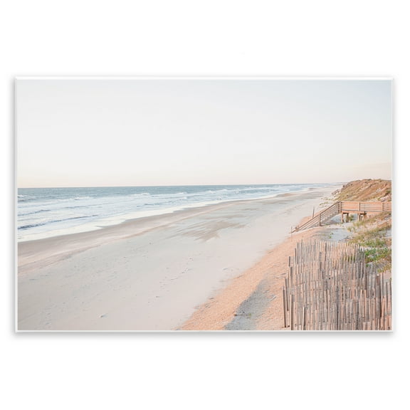 Stupell Industries Vast Beach Horizon Landscape & Nature Painting Unframed Art Print Wall Art, 15 x 10