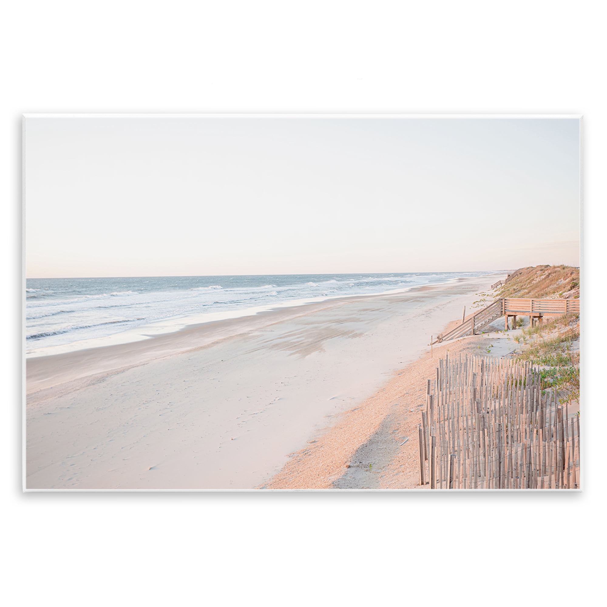 Stupell Industries Vast Beach Horizon Landscape & Nature Painting Unframed Art Print Wall Art, 19 x 13