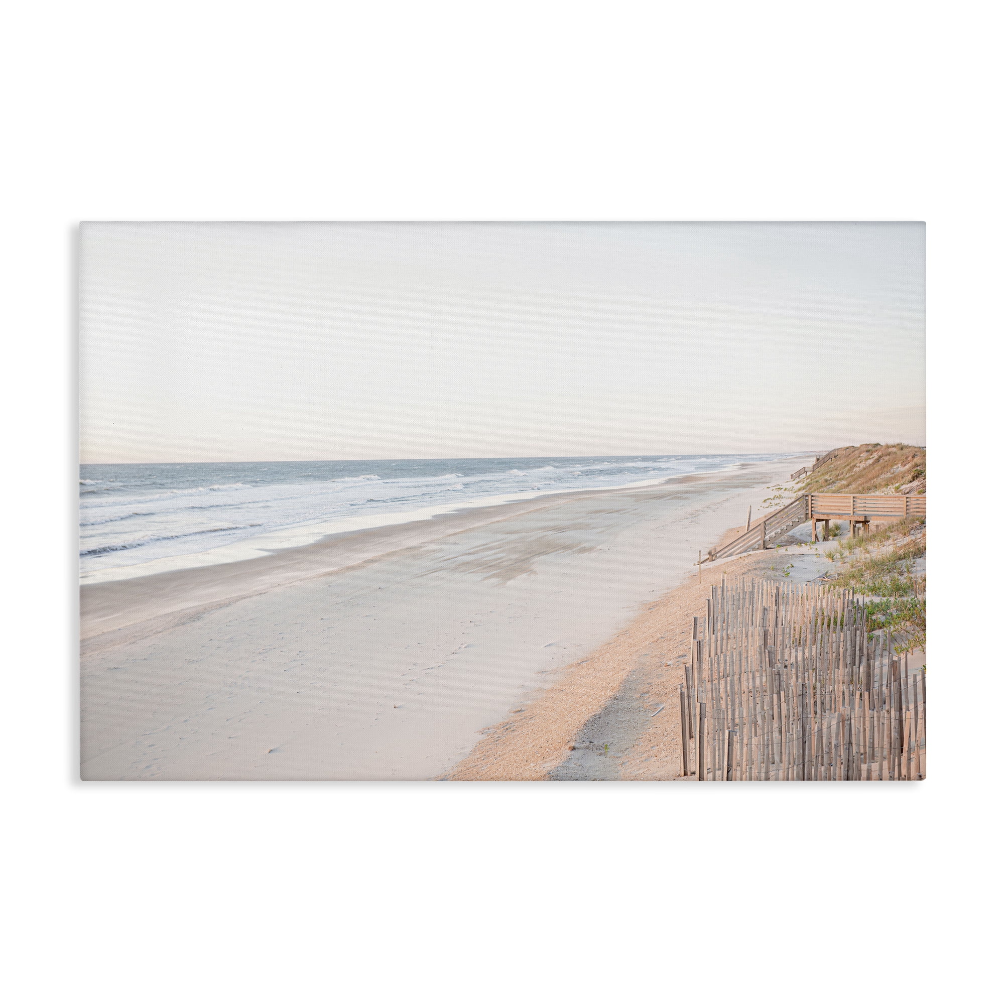 Stupell Industries Vast Beach Horizon Landscape & Nature Painting Wrapped Canvas Art Print Wall Art, 45 x 30