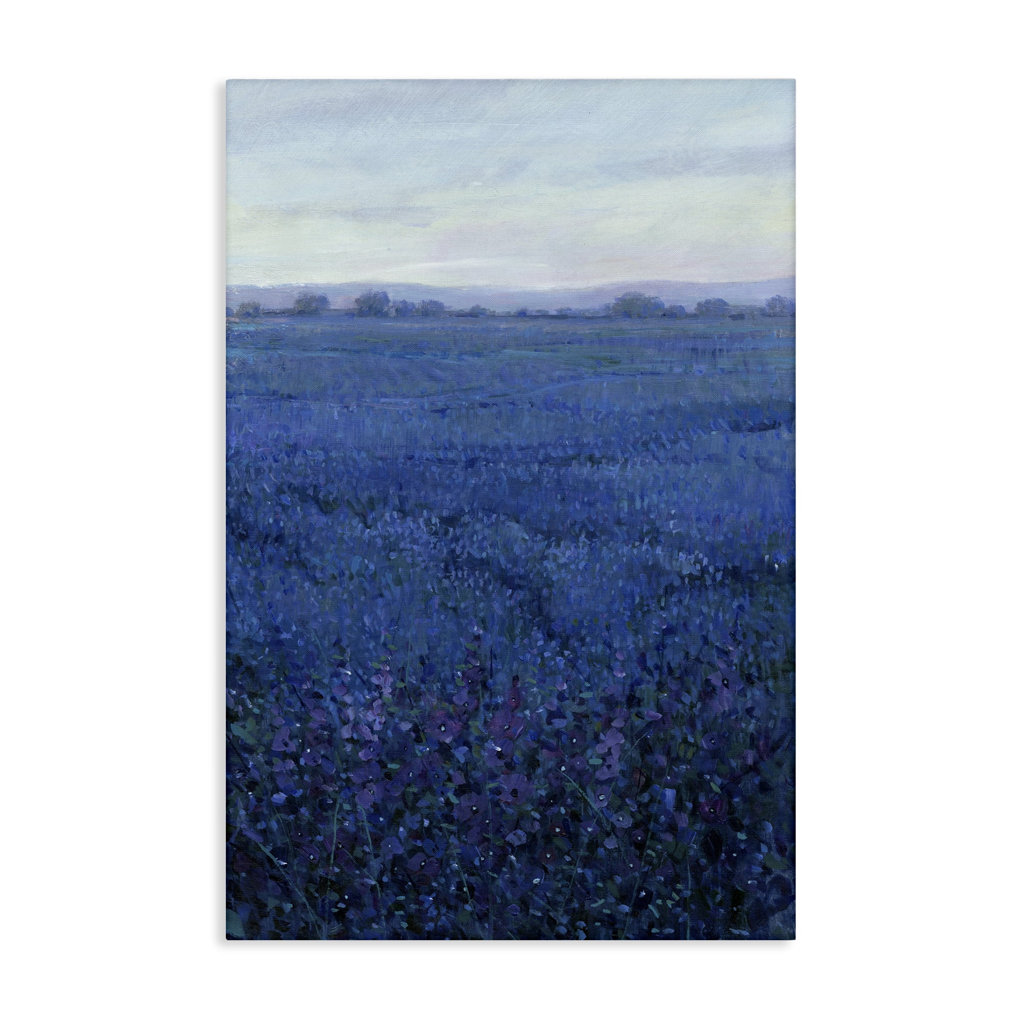 Stupell Industries Vast Blue Fields View Landscape Painting Gallery Wrapped Canvas Art Print Wall Art, 20 x 30