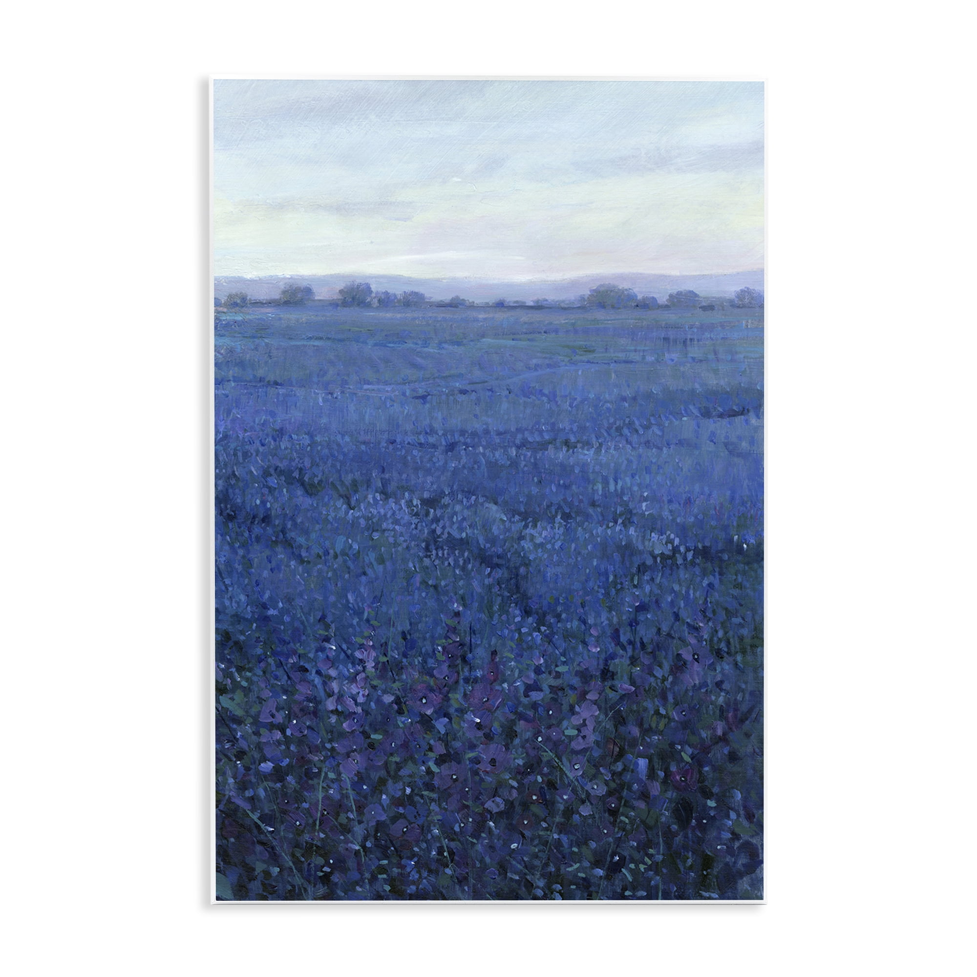 Stupell Industries Vast Blue Fields View Landscape Painting Unframed Art Print Wall Art, 13 x 19
