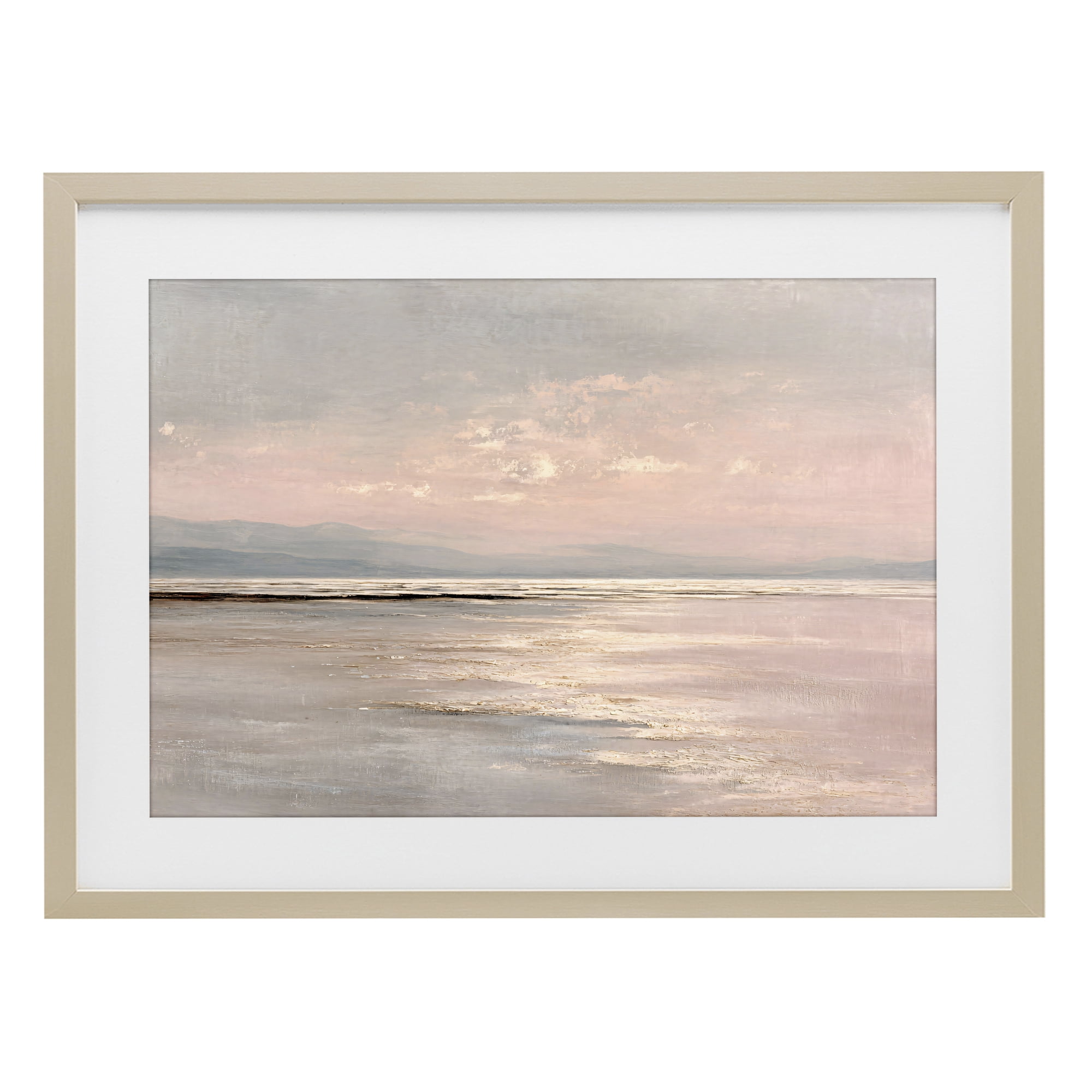 Stupell Industries Vast Blush Seascape Birch Framed Print Under Glass, design by Jacky Ngan