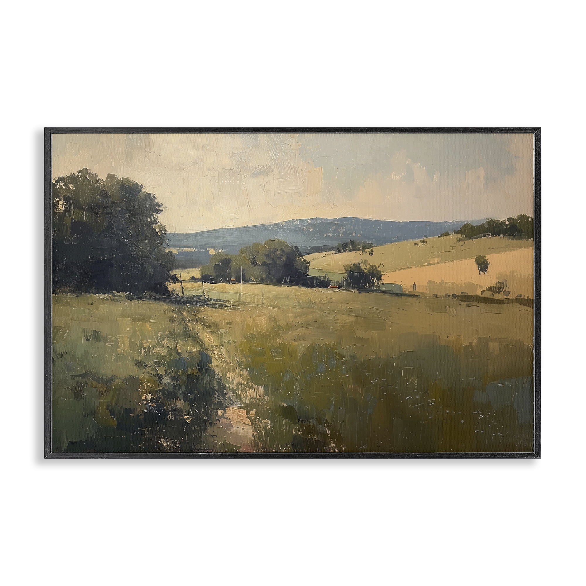 Stupell Industries Vast Country Landscape Landscape & Nature Painting Black Framed Art Print Wall Art, 18 x 12