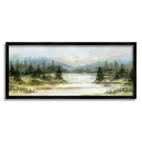 Stupell Industries Vast Country Landscape Rural Mountains Painting Black Framed Art Print Wall Art, Design by Nina Blue