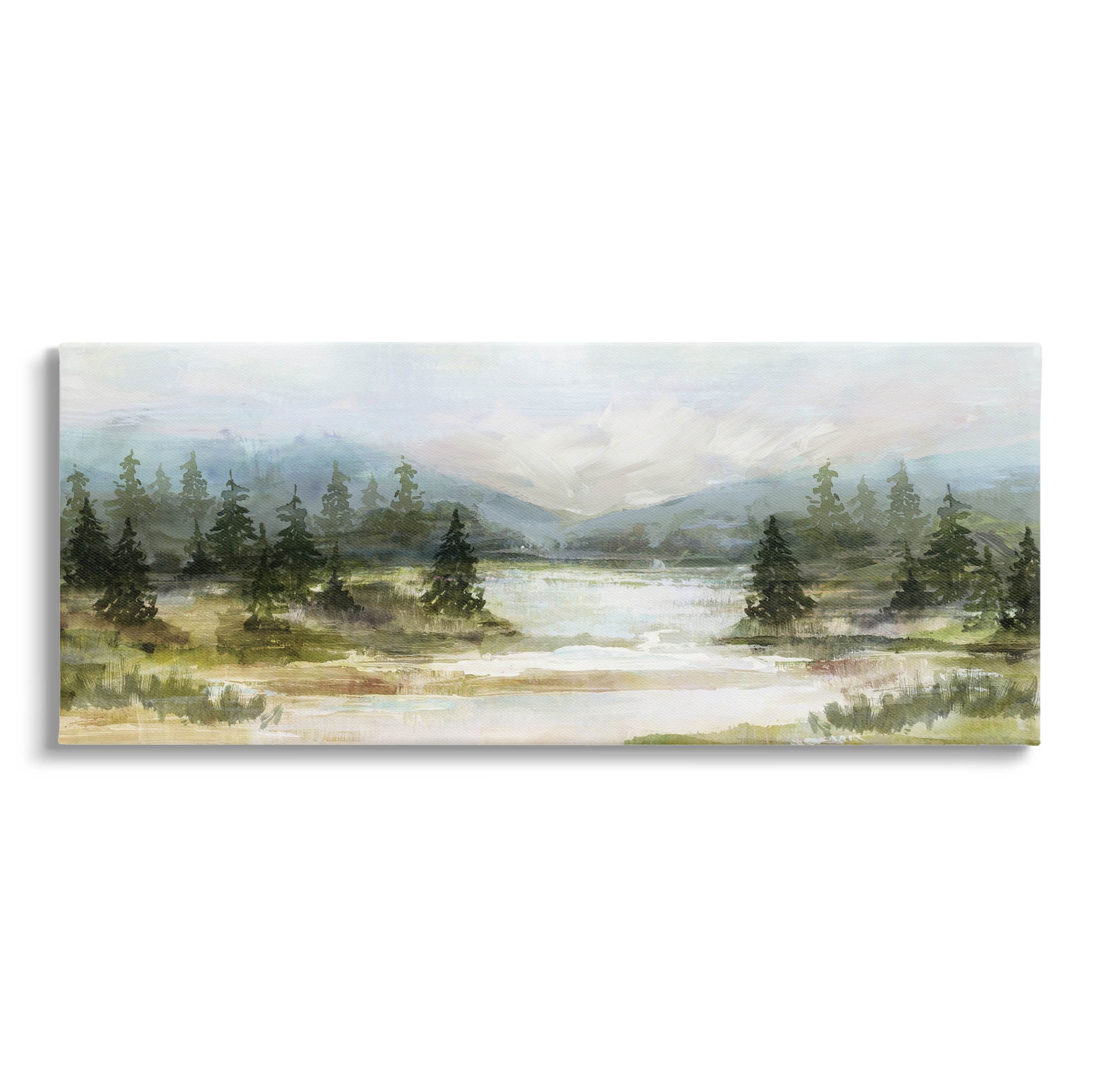 Vast Country Landscape Canvas Wall Art with Wooden Frame