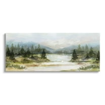 Stupell Industries Vast Country Landscape Rural Mountains Painting Gallery Wrapped Canvas Print Wall Art, Design by Nina Blue