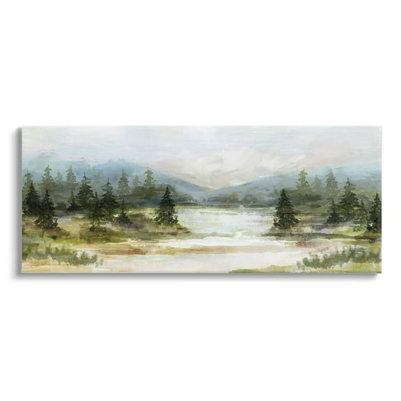 Stupell Industries Vast Country Landscape Rural Mountains Painting Gallery Wrapped Canvas Print Wall Art, Design by Nina Blue