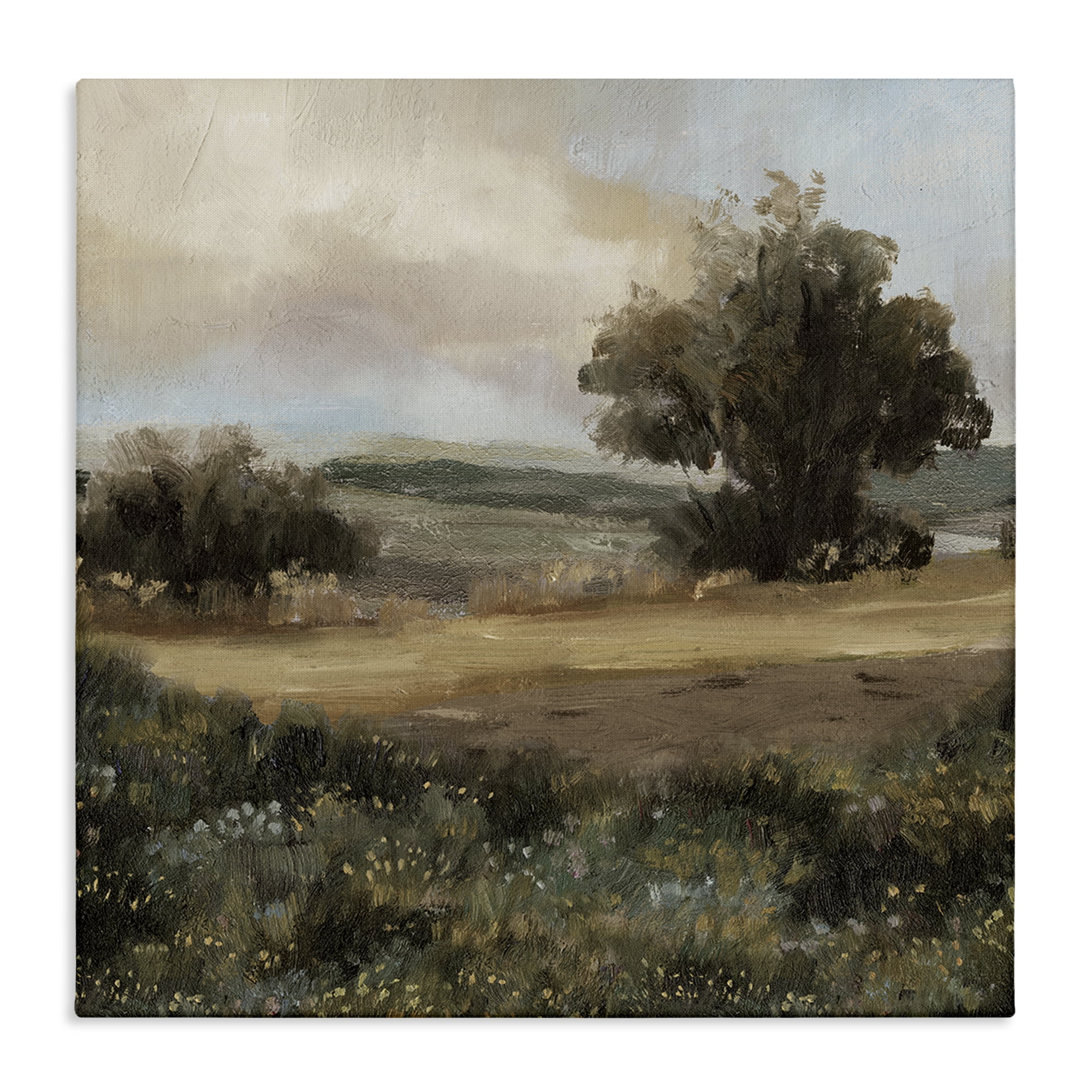 Stupell Industries Vast Country Terrain Landscape & Nature Painting Wrapped Canvas Art Print Wall Art, 24 x 24