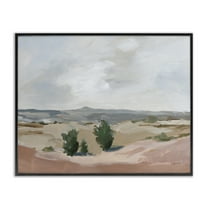 Stupell Industries Vast Desert Mountains Landscape Painting Black Framed Art Print Wall Art, 14 x 11