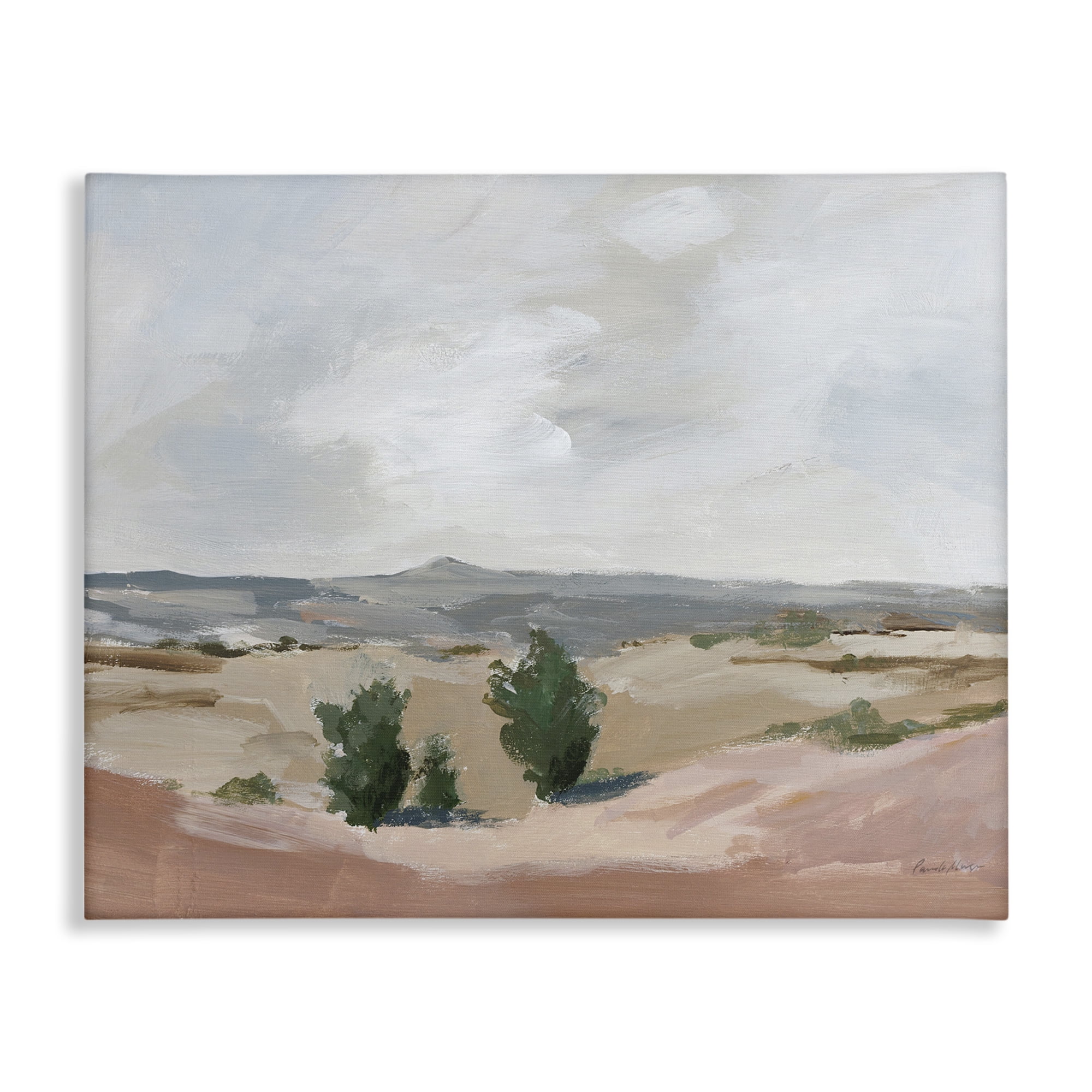 Stupell Industries Vast Desert Mountains Landscape Painting Gallery Wrapped Canvas Art Print Wall Art, 48 x 36