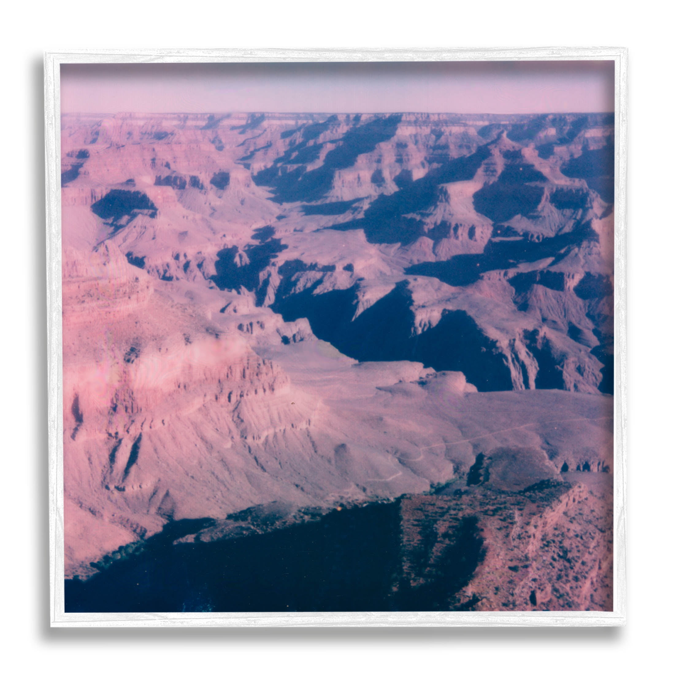 Stupell Industries Vast Desolate Desert Canyon Valley Photograph White Framed Art Print Wall Art, Design by Jacob Green