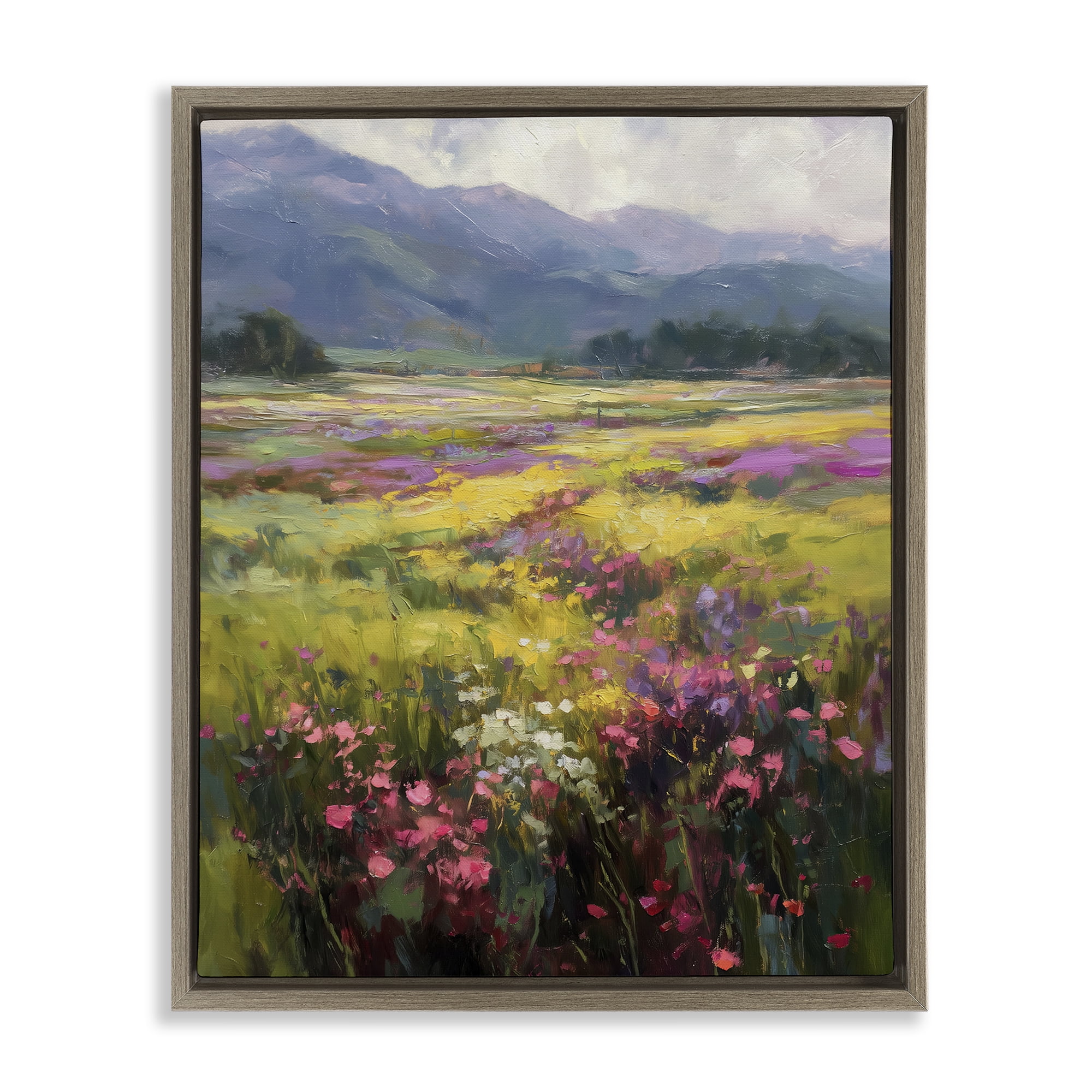 Stupell Industries Vast Horizon Of Flowers Brown Framed Floater Canvas Wall Art, design by Svetlana Aleynikova