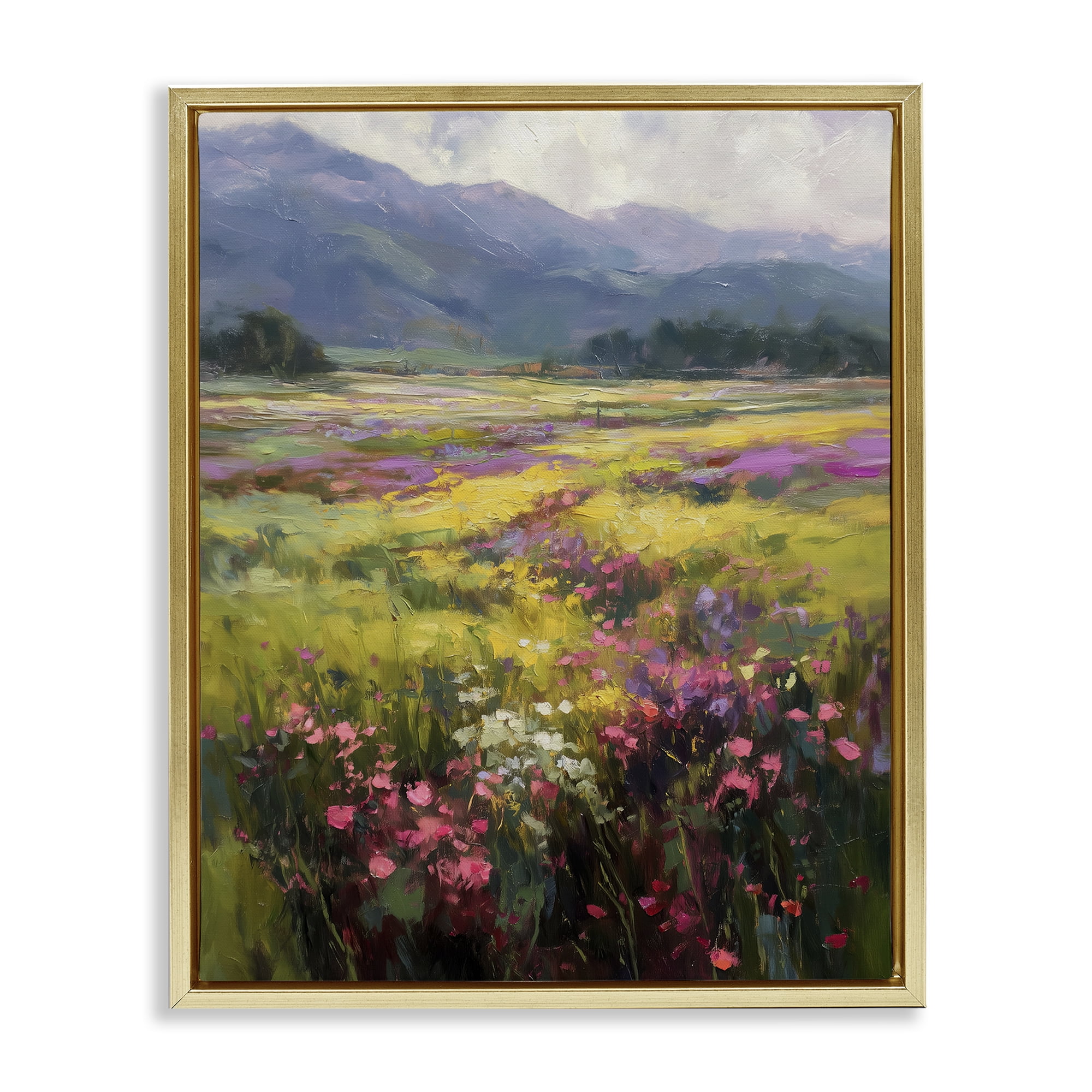 Stupell Industries Vast Horizon Of Flowers Gold Framed Floater Canvas Wall Art, design by Svetlana Aleynikova