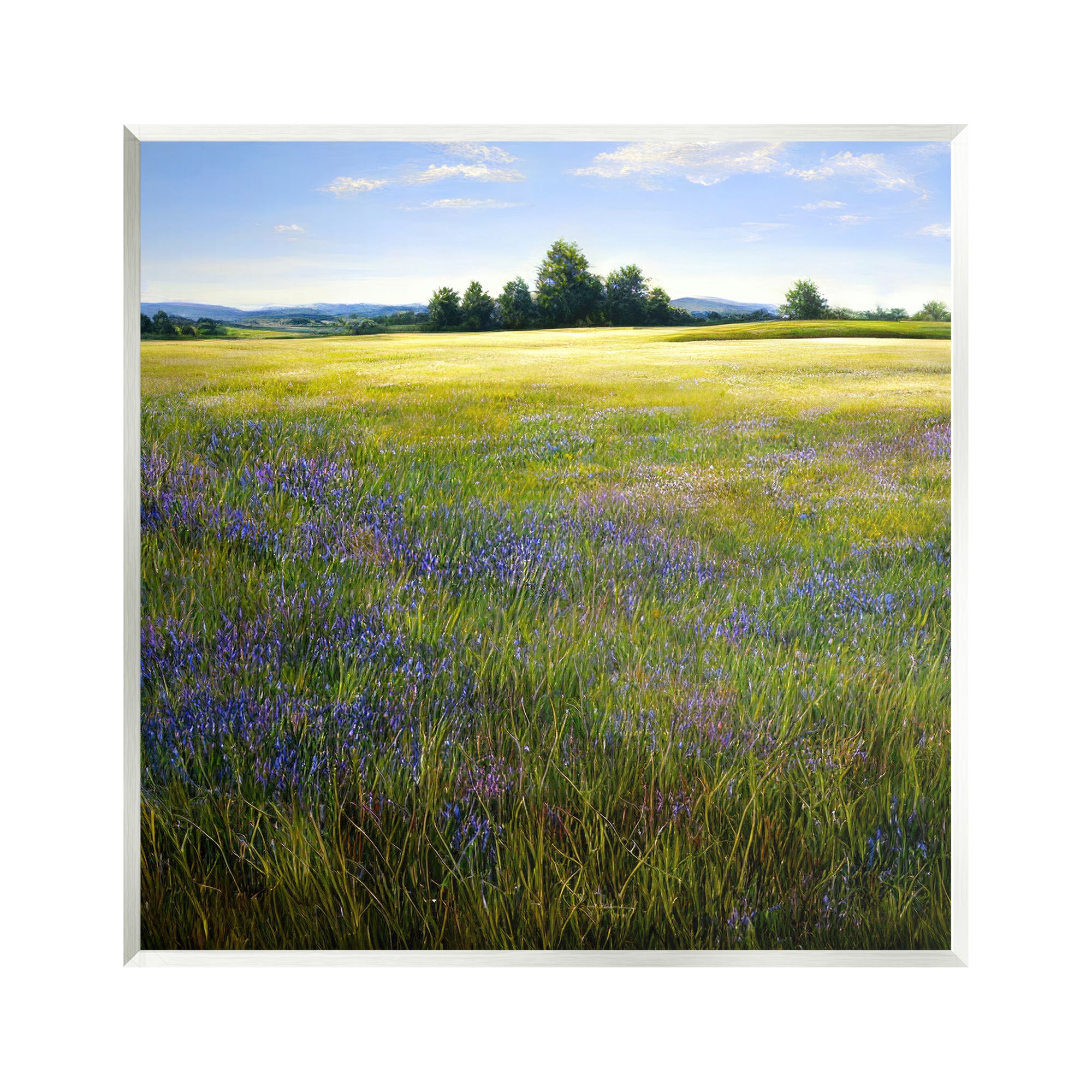 Stupell Industries Vast Meadow Landscape Landscape Painting Unframed Art Print Wall Art, 12 x 12