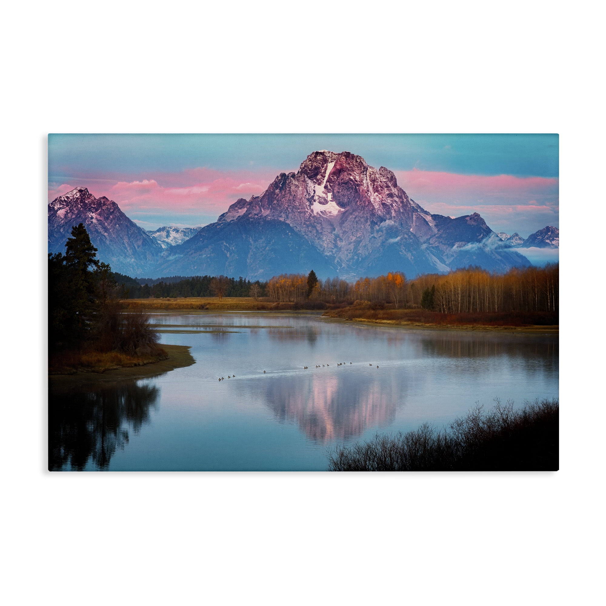 Stupell Industries Vast Mountain Lake Photography Landscape & Nature Photography Wrapped Canvas Art Print Wall Art, 30 x 20