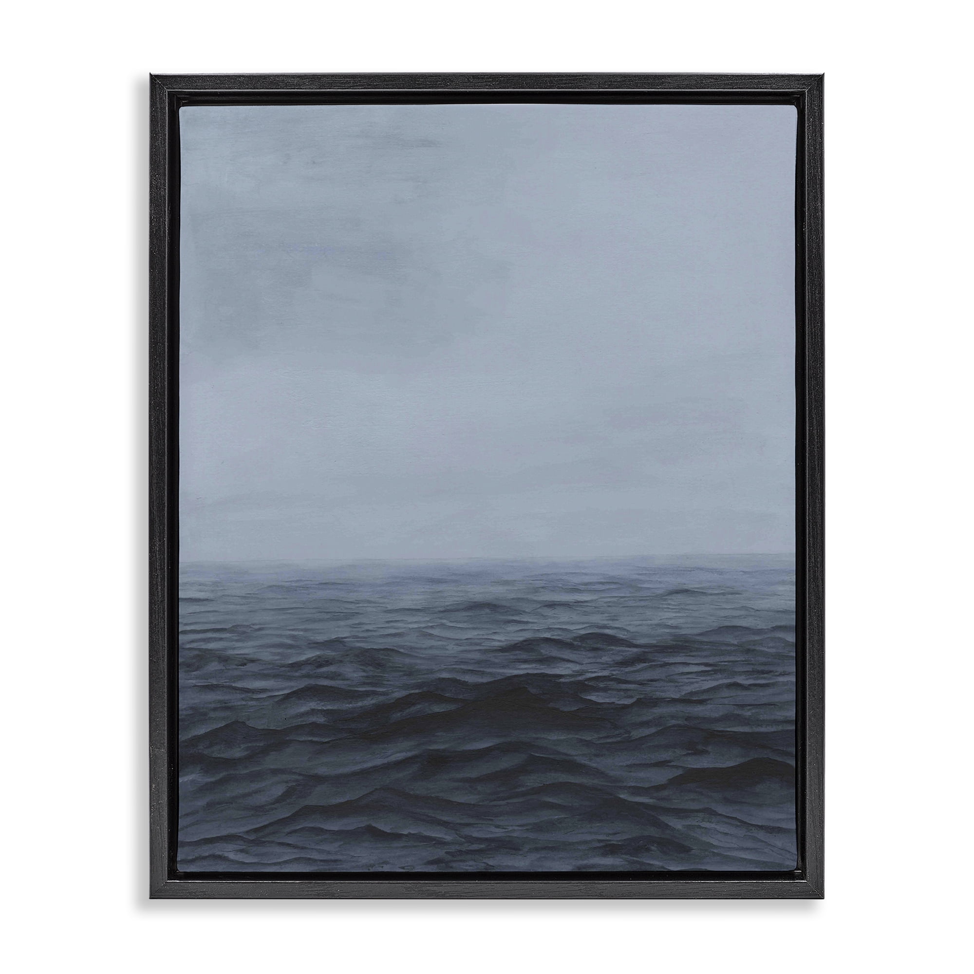 Stupell Industries Vast Ocean Expanse Black Framed Floater Canvas Wall Art, design by Michael Willett