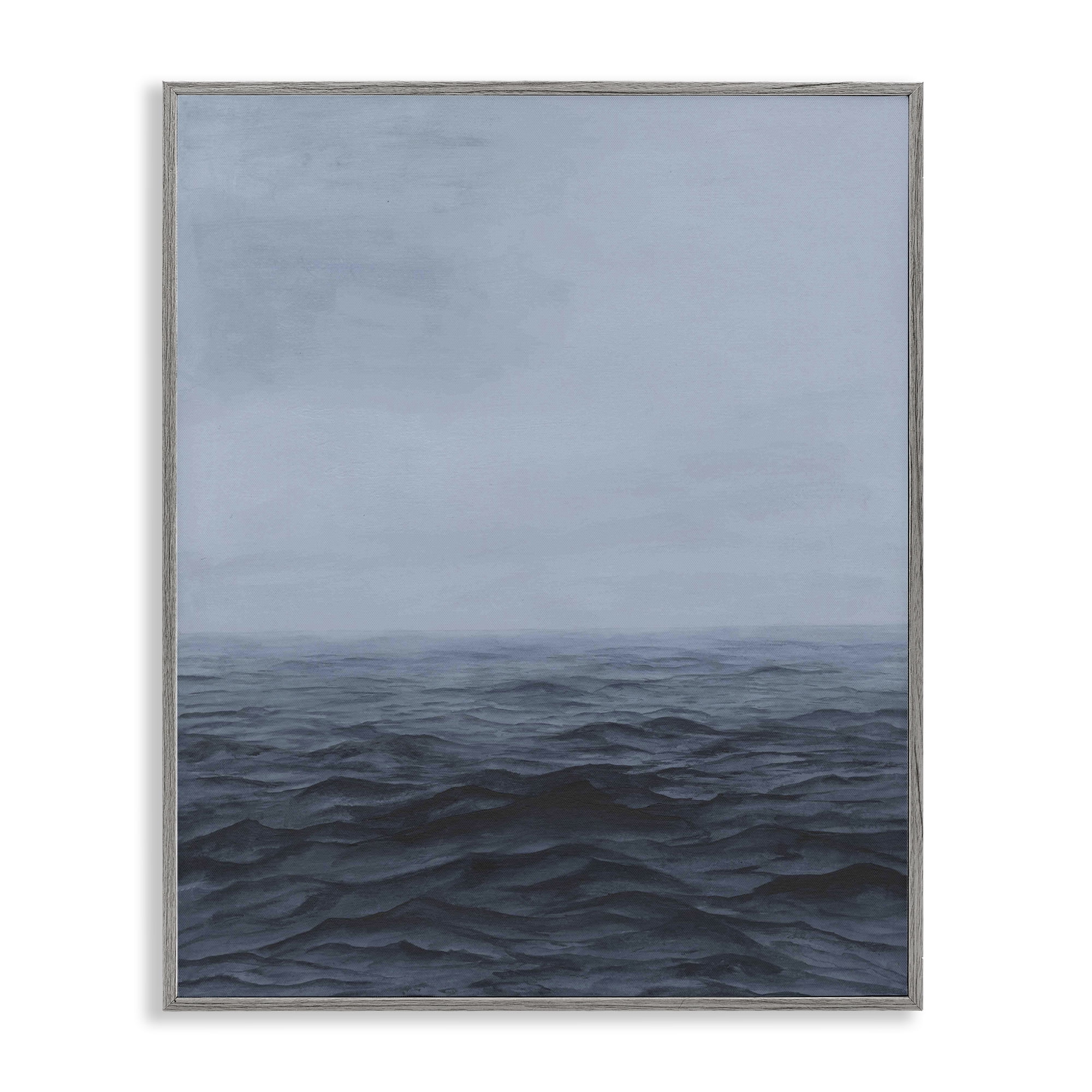 Stupell Industries Vast Ocean Expanse Gray Framed Giclee Art, design by Michael Willett