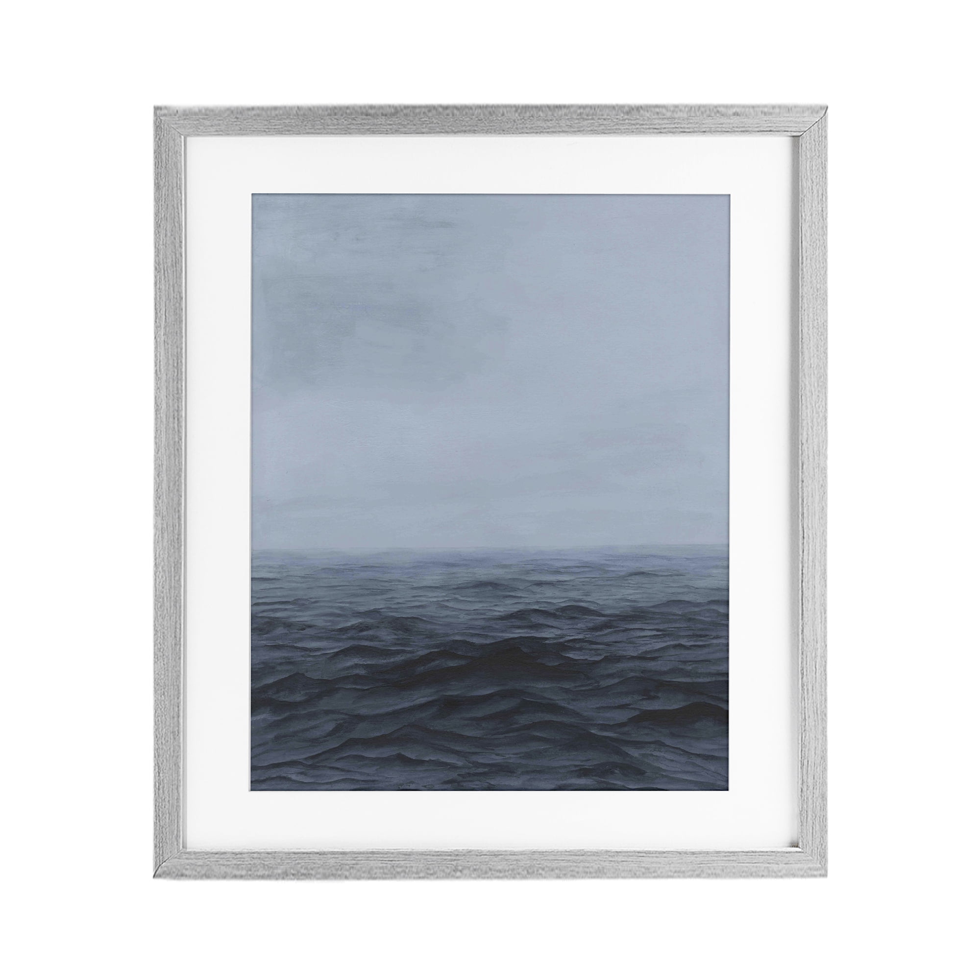 Stupell Industries Vast Ocean Expanse Gray Framed Print Under Glass, design by Michael Willett