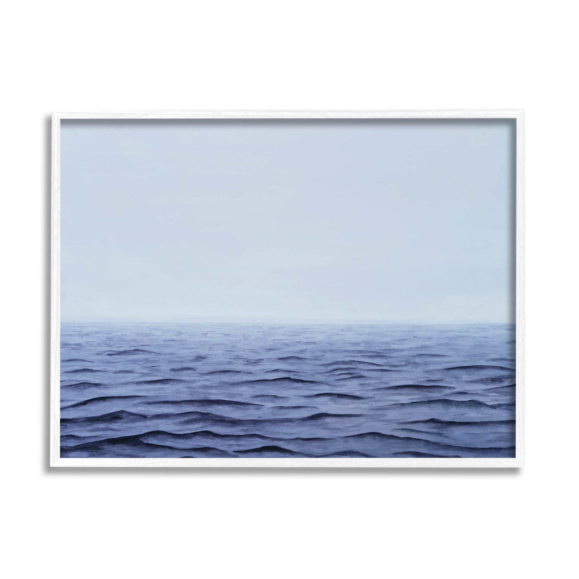 Stupell Industries Vast Ocean Horizon Soothing Blue Water Waves Photograph White Framed Art Print Wall Art, Design by Michael Willett