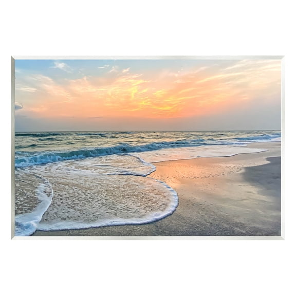 Stupell Industries Vast Panoramic Beach Layered Waves Photograph Unframed Art Print Wall Art, Design by Mary Lou Photography