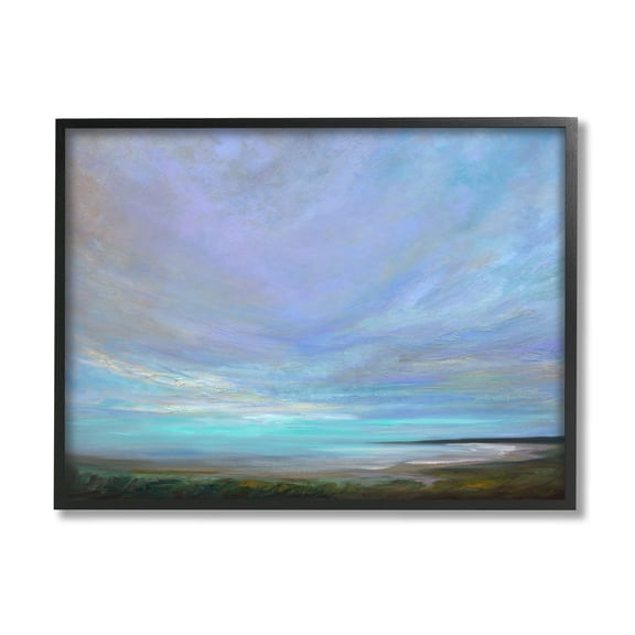 Stupell Industries Vast Panoramic Sky Horizon Painting Black Framed Art Print Wall Art, Design by Sheila Finch
