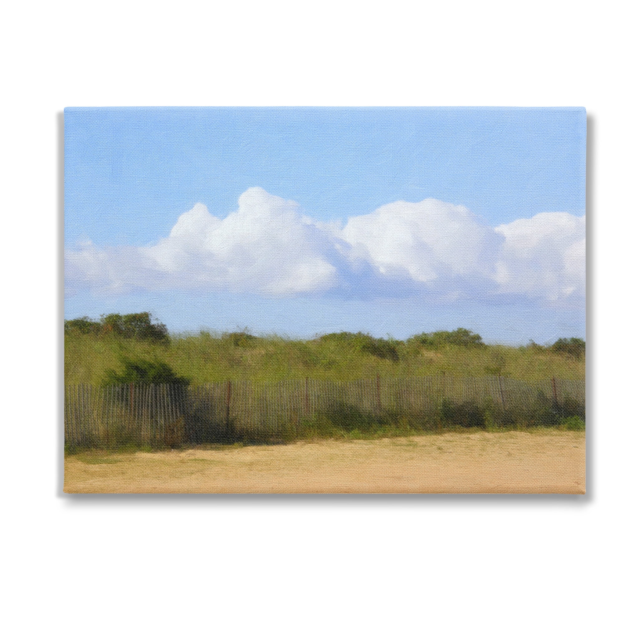 Stupell Industries Vast Pasture with Clouds Landscape Painting Gallery Wrapped Canvas Art Print Wall Art, 40 x 30