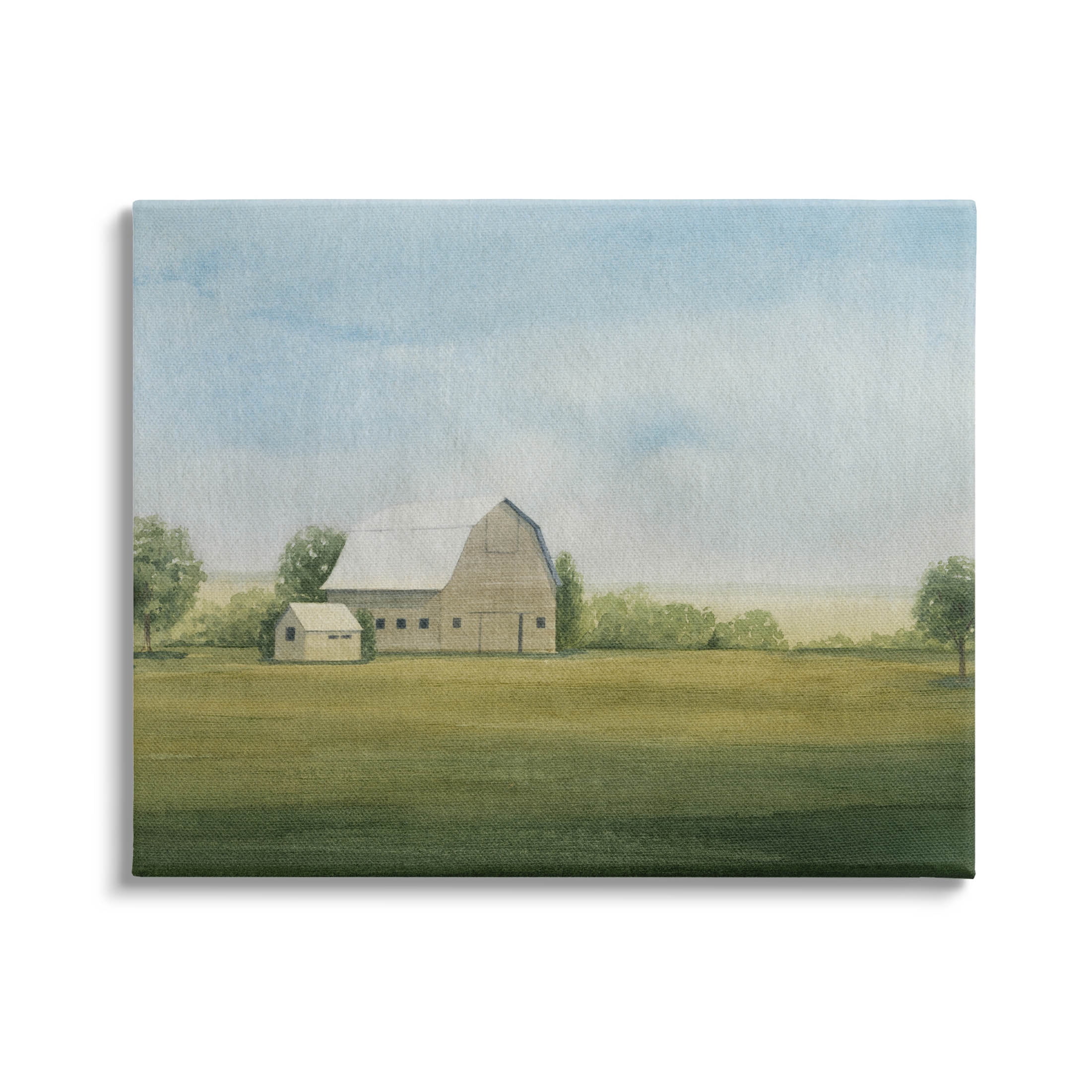 Stupell Industries Vast Rural Barn Landscape Painting Gallery Wrapped Canvas Print Wall Art, Design by Grace Popp