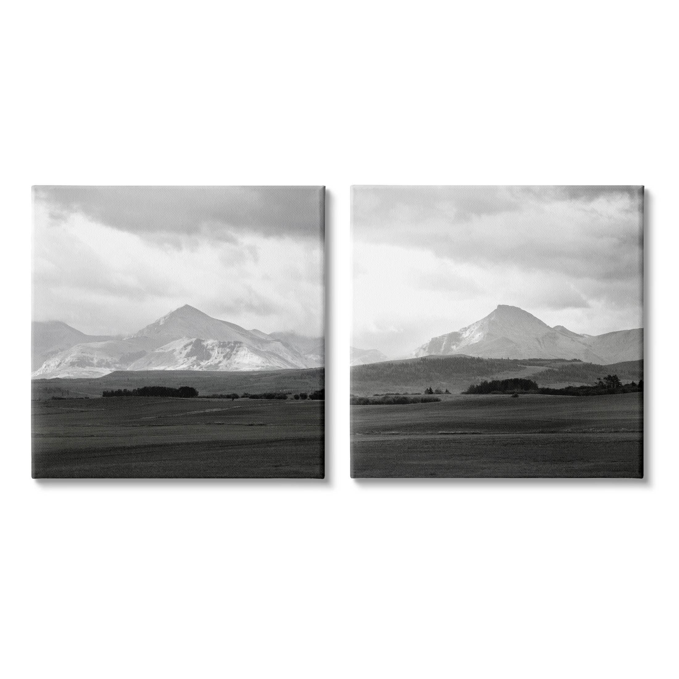 Stupell Industries Vast Rural Mountain Peaks Photograph Gallery Wrapped Canvas Print Wall Art, Set of 2, Design by Carol Robinson