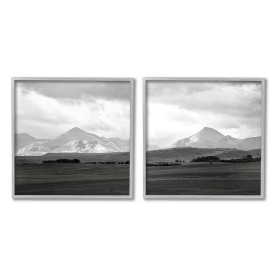 Stupell Industries Vast Rural Mountain Peaks Photograph Gray Framed Art Print Wall Art, Set of 2, Design by Carol Robinson