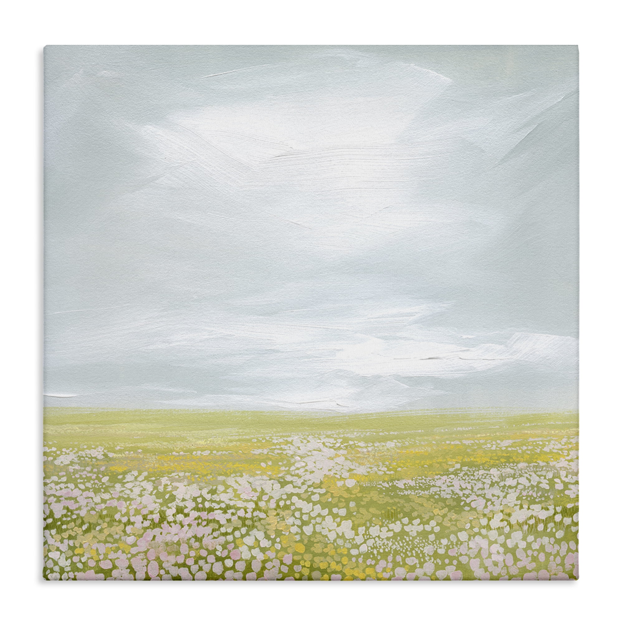 Stupell Industries Vast Spring Meadow Landscape & Nature Painting Wrapped Canvas Art Print Wall Art, 24 x 24