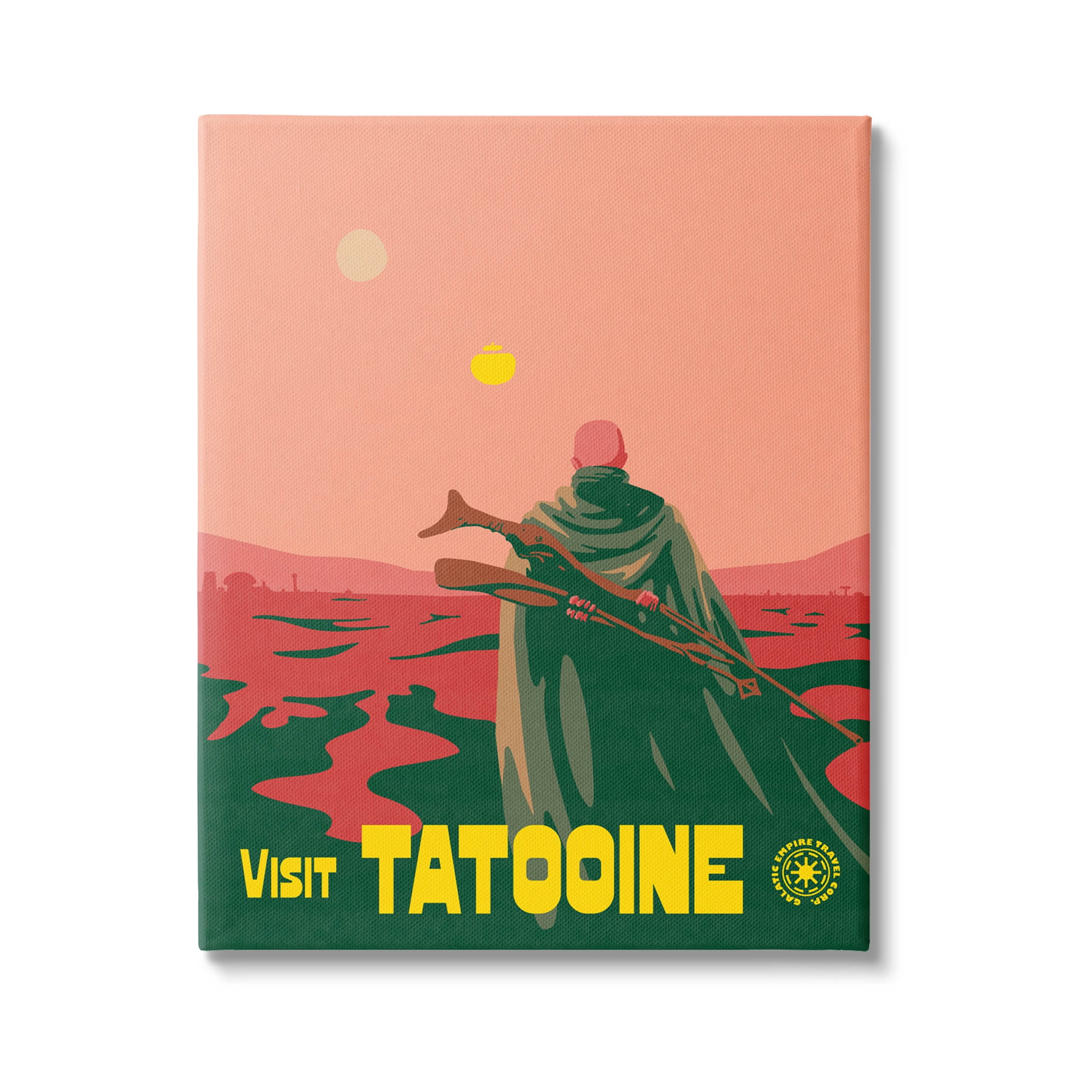 Stupell Industries Vast Tatooine Landscape Science Fiction Graphic Art Gallery Wrapped Canvas Print Wall Art, Design by Matheus Lopes Castro