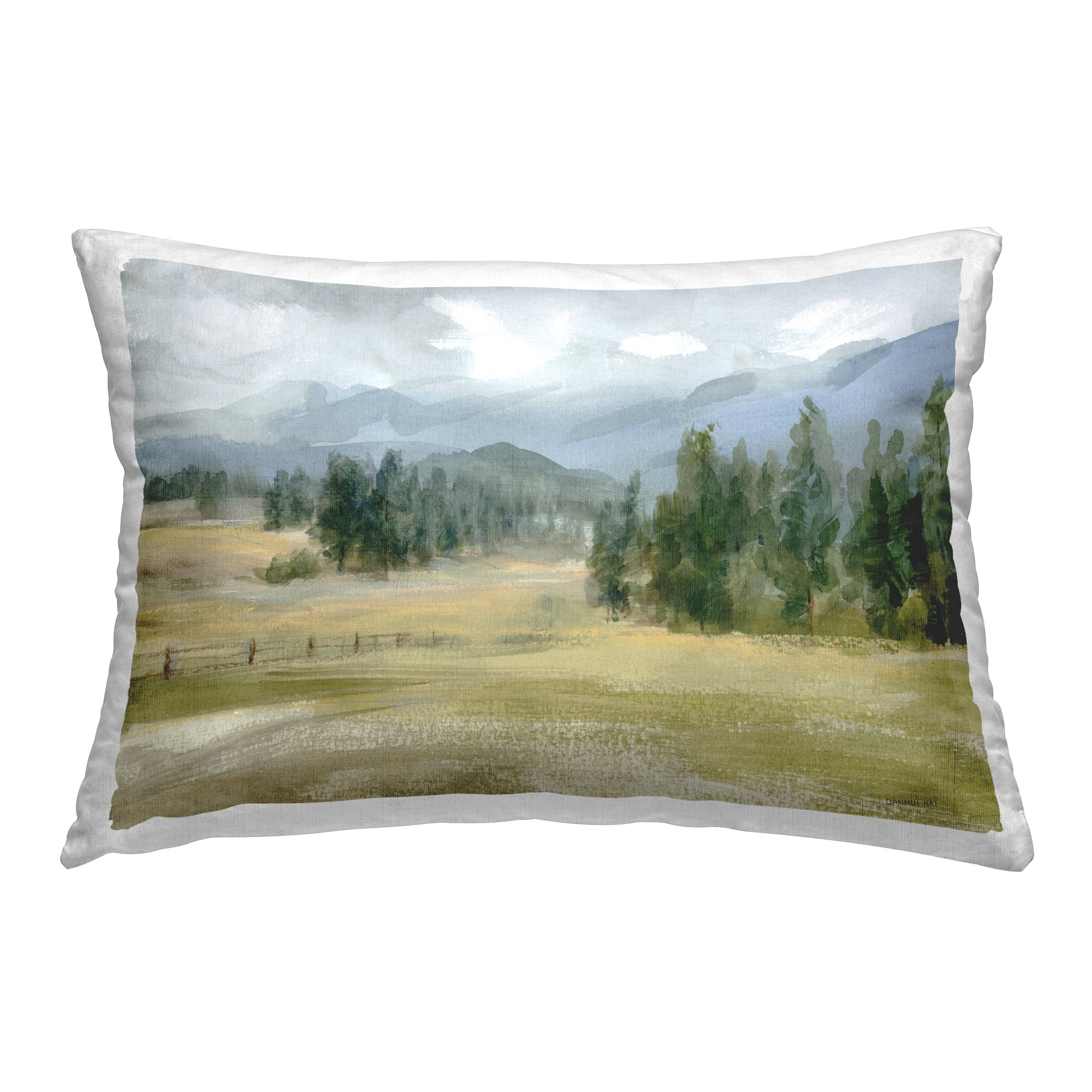 Stupell Industries Vast Valley Retreat Landscape Decorative Printed Throw Pillow Design by Danhui Nai.