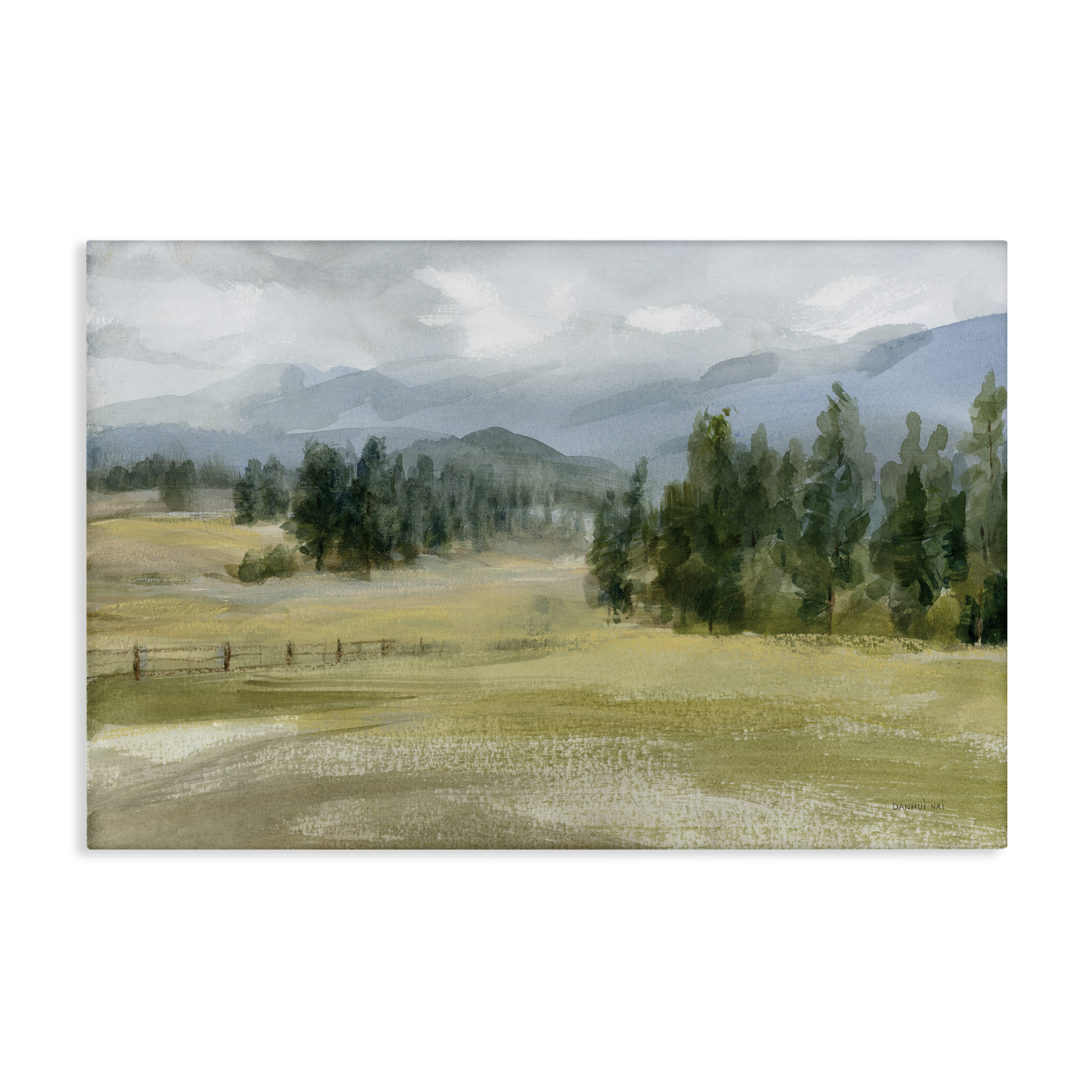 Stupell Industries Vast Valley Retreat Landscape Landscape & Nature Painting Wrapped Canvas Art Print Wall Art, 30 x 20