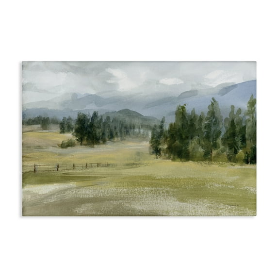 Stupell Industries Vast Valley Retreat Landscape Landscape & Nature Painting Wrapped Canvas Art Print Wall Art, 45 x 30