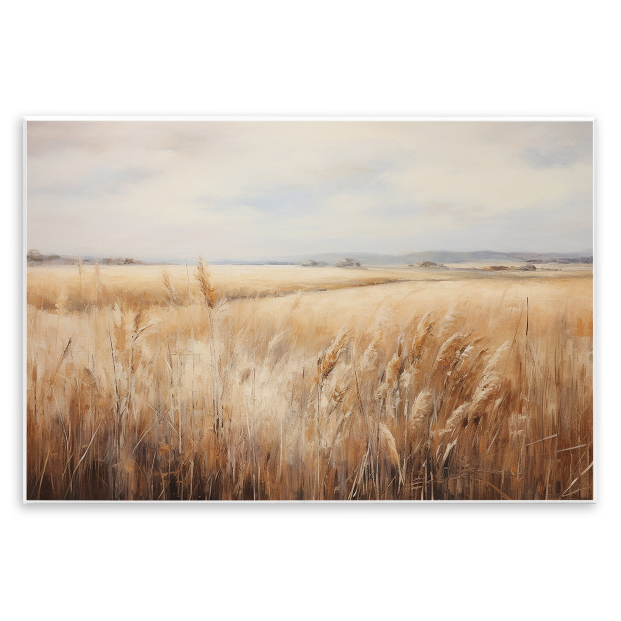 Stupell Industries Vast Wheat Field Landscape & Nature Painting Unframed Art Print Wall Art, 19 x 13