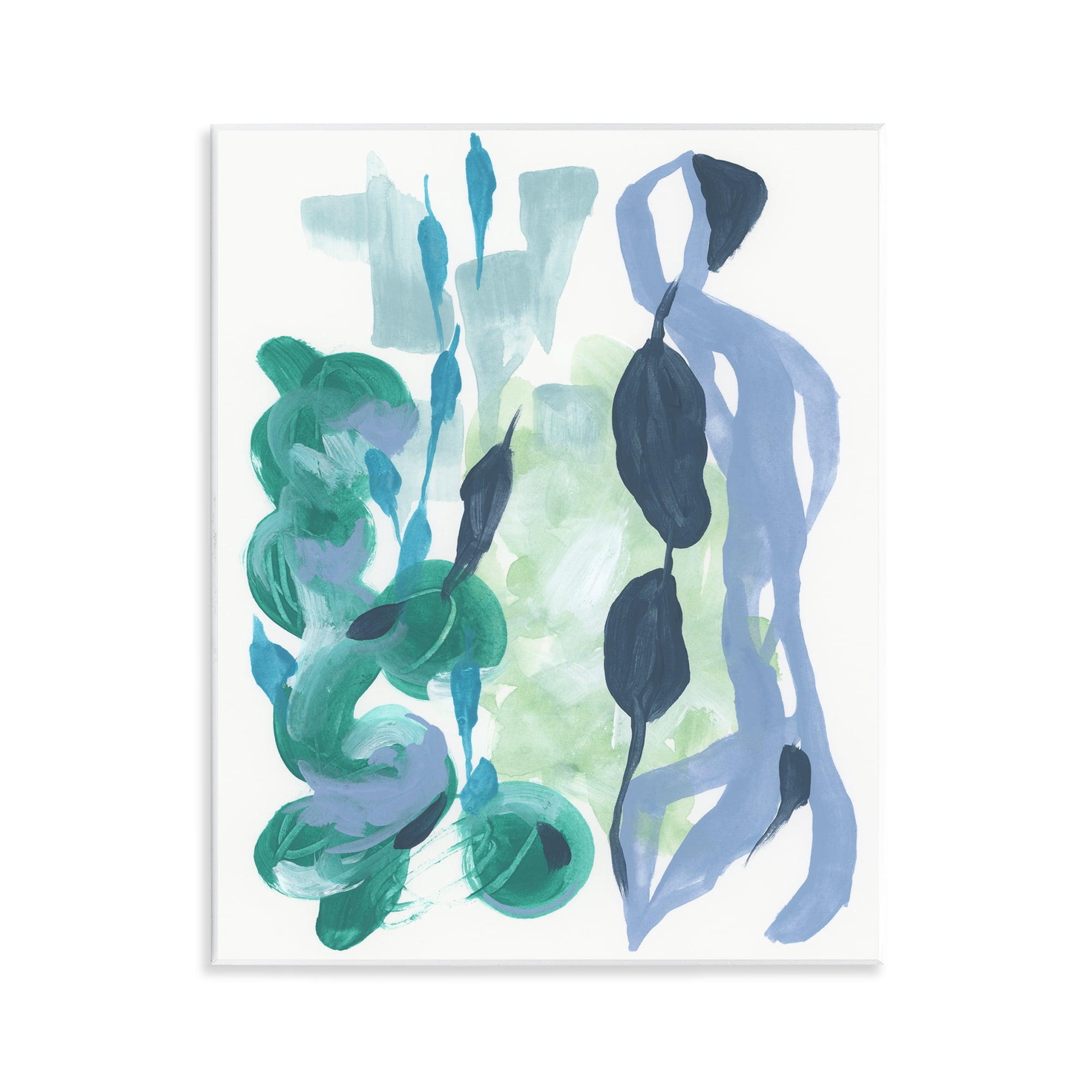 Stupell Industries Vegetative Paint Shapes Abstract Painting Unframed Art Print Wall Art, 11 x 14