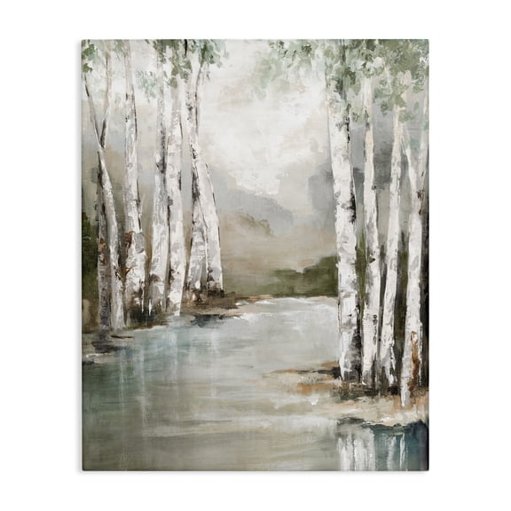 Stupell Industries Veil Of Silver Trunks Canvas Wall Art design by Luna Mavis, 20 x 16