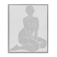 thumbnail image 1 of Stupell Industries Veiled Nude Contour Gray Framed Giclee Art design by Melissa Wang, 20 x 16, 1 of 8