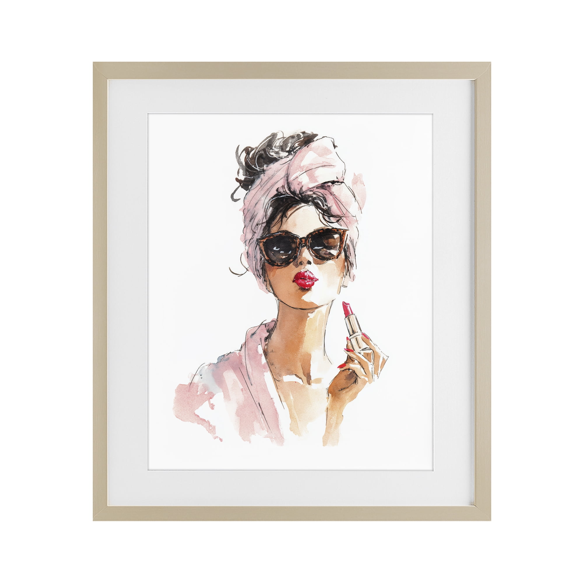 Stupell Industries Velour Secrets Lipstick Birch Framed Print Under Glass, design by Svetlana Aleynikova