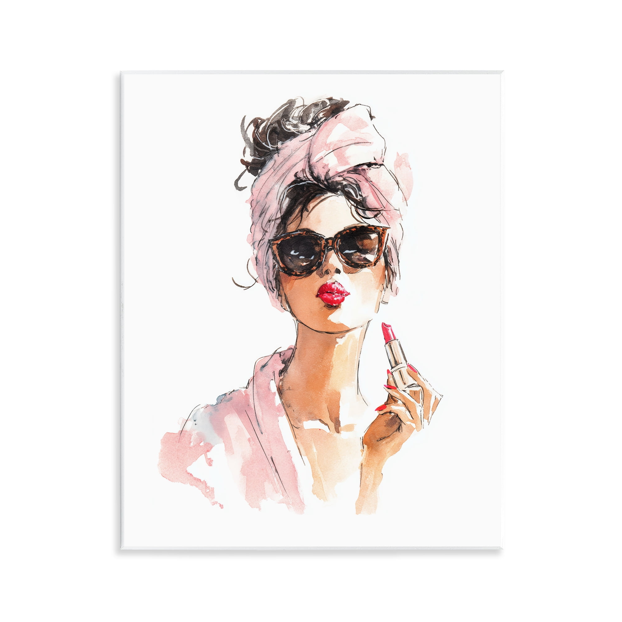 Stupell Industries Velour Secrets Lipstick Wall Plaque Art, design by Svetlana Aleynikova