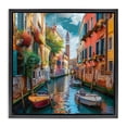 thumbnail image 1 of Stupell Industries Venetian Summer Canal Black Framed Floater Canvas Wall Art design by LSR Creative Studio, 18 x 18, 1 of 9