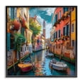 thumbnail image 1 of Stupell Industries Venetian Summer Canal Black Framed Giclee Art design by LSR Creative Studio, 24 x 24, 1 of 8