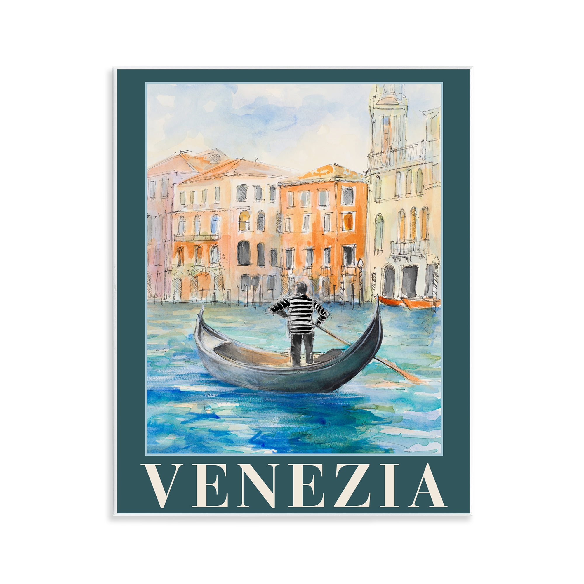 Stupell Industries Venezia Gondola View Wall Plaque Art, design by Lanie Loreth